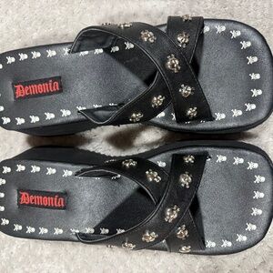 Demonia wedge slip-ins